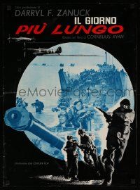 2p229 LONGEST DAY Italian photobusta '62 Zanuck's World War II D-Day movie with 42 stars!