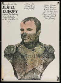 2p340 JENIEC EUROPY Polish 27x37 '89 cool Andrezj Pagowski bust of Napoleon artwork!