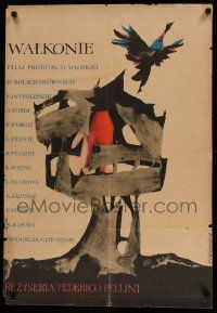 2p309 I VITELLONI Polish 23x33 '58 Federico Fellini's The Young & The Passionate, Cieslewicz art!