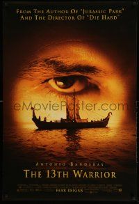 2r005 13th WARRIOR DS 1sh '99 extreme c/u of Antonio Banderas' eye, directed by Michael Crichton!