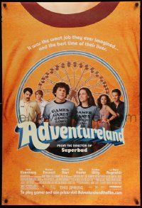 2r016 ADVENTURELAND Spring advance DS 1sh '09 Jesse Eisenberg, Kristen Stewart, Bill Hader, Wiig!
