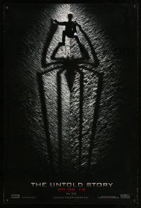2r031 AMAZING SPIDER-MAN teaser DS 1sh '12 shadowy image of Andrew Garfield climbing wall!