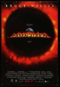 2r061 ARMAGEDDON advance DS 1sh '98 Bruce Willis, Ben Affleck, Billy Bob Thornton, Tyler, Buscemi!
