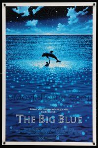 2r092 BIG BLUE 1sh '88 Luc Besson's Le Grand Bleu, cool image of boy & dolphin by Malinowski!