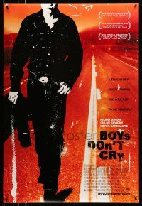 2r113 BOYS DON'T CRY DS 1sh '99 Hilary Swank, true story about finding the courage to be yourself!
