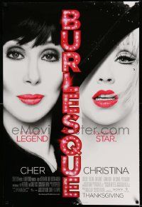 2r119 BURLESQUE advance DS 1sh '10 Eric Dane, great image of Cher & sexy Christina Aguilera!