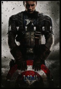 2r123 CAPTAIN AMERICA: THE FIRST AVENGER teaser DS 1sh '11 Chris Evans as the Marvel Comics hero!