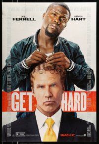2r281 GET HARD advance DS 1sh '15 wacky image of Ferrell and Hart, an education in incarceration!