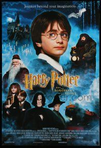 2r330 HARRY POTTER & THE PHILOSOPHER'S STONE DS 1sh '01 cool different cast montage image!