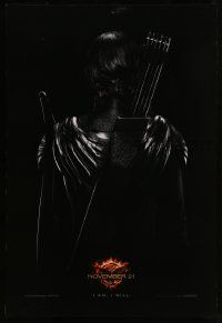 2r373 HUNGER GAMES: MOCKINGJAY - PART 1 teaser DS 1sh '14 Katniss w/ her back turned w/bow & quiver