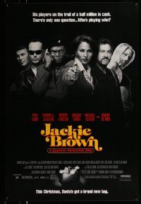 2r420 JACKIE BROWN advance 1sh '97 Quentin Tarantino, Santa's got a brand new bag, top cast!
