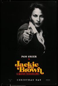 2r422 JACKIE BROWN teaser 1sh '97 Quentin Tarantino, cool image of Pam Grier in title role!