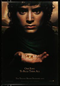 2r477 LORD OF THE RINGS: THE FELLOWSHIP OF THE RING teaser DS 1sh '01 J.R.R. Tolkien, one ring!