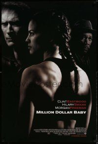 2r535 MILLION DOLLAR BABY int'l advance DS 1sh '04 Clint Eastwood, boxer Hilary Swank, Freeman!
