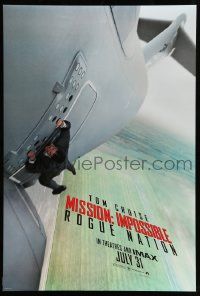 2r541 MISSION: IMPOSSIBLE ROGUE NATION teaser DS 1sh '15 Tom Cruise hanging off of airplane!
