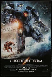 2r588 PACIFIC RIM July advance DS 1sh '13 Guillermo del Toro directed sci-fi, CGI image, Hunnam!