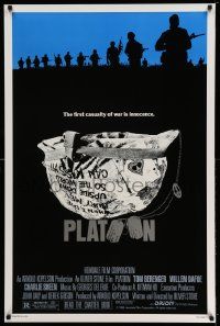 2r602 PLATOON 1sh '86 Oliver Stone, Vietnam, classic scene with Willem Dafoe!