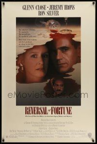 2r643 REVERSAL OF FORTUNE 1sh '90 Glenn Close, Jeremy Irons, directed by Barbet Schroeder!