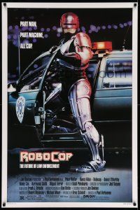 2r649 ROBOCOP 1sh '87 Peter Weller close-up in title role, Paul Verhoeven classic sci-fi!
