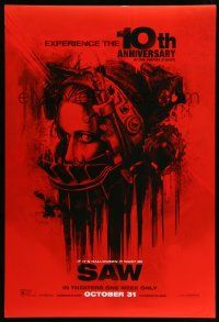 2r662 SAW teaser DS 1sh R14 cool art of terrified Shawnee Smith trapped in brutal torture helmet!