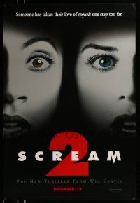 2r667 SCREAM 2 teaser 1sh '97 Wes Craven directed, Neve Campbell, Courteney Cox