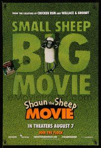 2r676 SHAUN THE SHEEP MOVIE teaser DS 1sh '15 small sheep, big movie, great image!