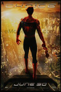 2r710 SPIDER-MAN 2 teaser DS 1sh '04 great image of Tobey Maguire in the title role, Choice!