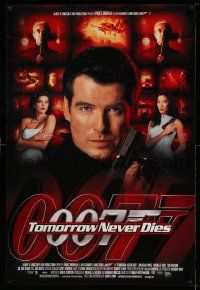 2r778 TOMORROW NEVER DIES 1sh '97 close-up of Pierce Brosnan as James Bond 007!