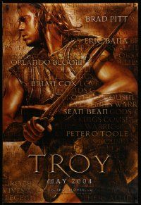 2r794 TROY teaser DS 1sh '04 Eric Bana, Orlando Bloom, Brad Pitt as Achilles!