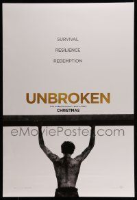 2r802 UNBROKEN teaser DS 1sh '14 Jack O'Connell, Survival. Resilience. Redemption!