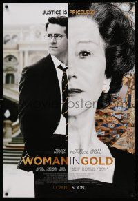 2r835 WOMAN IN GOLD advance DS 1sh '15 cool split image of Helen Mirren and Ryan Reynolds!