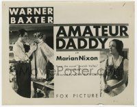 2s086 AMATEUR DADDY 8x10 still '32 cool title card-like image with Warner Baxter & Marian Nixon!
