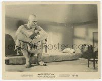 2s087 AMAZING COLOSSAL MAN 8x10.25 still '57 gigantic Glenn Langan is too big for his tiny bed!