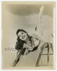 2s108 AVA GARDNER 8x10.25 still '53 curvaceous captivating beauty on swimming pool slide!