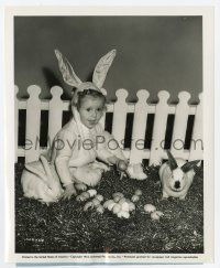 2s111 BABY SANDY 8.25x10 still '40 the cute toddler wearing Easter bunny costume w/real bunnies!