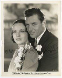 2s124 BENGAL TIGER 8x10.25 still '36 romantic portrait of pretty June Travis & Warren Hull!