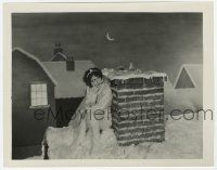 2s128 BETTY BRONSON 8x10.25 still '30s posing in pajamas waiting for Santa Claus on roof by Richee!
