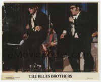 2s009 BLUES BROTHERS 8x10 mini LC '80 close up of John Belushi & Dan Aykroyd performing on stage!