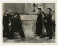 2s169 BUM VOYAGE 8x10.25 still '34 Thelma Todd & Patsy Kelly in gorilla suit watch real ape attack!