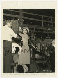 2s224 COLLEGE HOLIDAY candid 8x11 key book still '36 Eleanor Whitney gets ride on huge camera crane!
