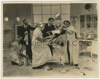 2s248 DAY AT THE RACES 7.75x9.75 still '37 Chico, Harpo & Groucho Marx in operating room w/ Ruman!