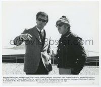 2s271 DIRTY HARRY candid 8.25x9.5 still '71 Clint Eastwood tells Don Siegel how to shoot next scene!