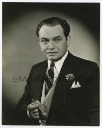 2s290 EDWARD G. ROBINSON 7.5x9.5 still '30s great waist-high portrait holding cigar by Fryer!
