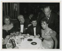 2s297 ELIZABETH TAYLOR/EDDIE FISHER 8x10 still '59 the married couple at Chasen's for premiere party