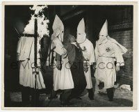 2s315 FBI STORY 8.25x10 still '59 man attacked by KKK members in robes with fiery cross!