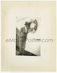 2s341 GARY COOPER 8x10.25 still '30s preparing to take an ocean voyage on the S.S. Majestic!