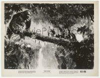2s497 KING KONG 8x10.25 still R52 special effects c/u of him shaking men off fallen tree in jungle