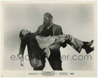 2s512 LAST MAN ON EARTH 8x10.25 still '64 Vincent Price in gasmask taking corpse to cremation pit!