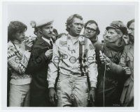 2s519 LE MANS 8x10 still '71 race car driver Steve McQueen interviewed by reporters by track!
