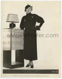 2s604 MARY BOLAND 8x10.25 still '34 wearing a chic all black wool frock for Six of a Kind!